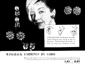 The Story of Judith McCann and Wingback Earrings