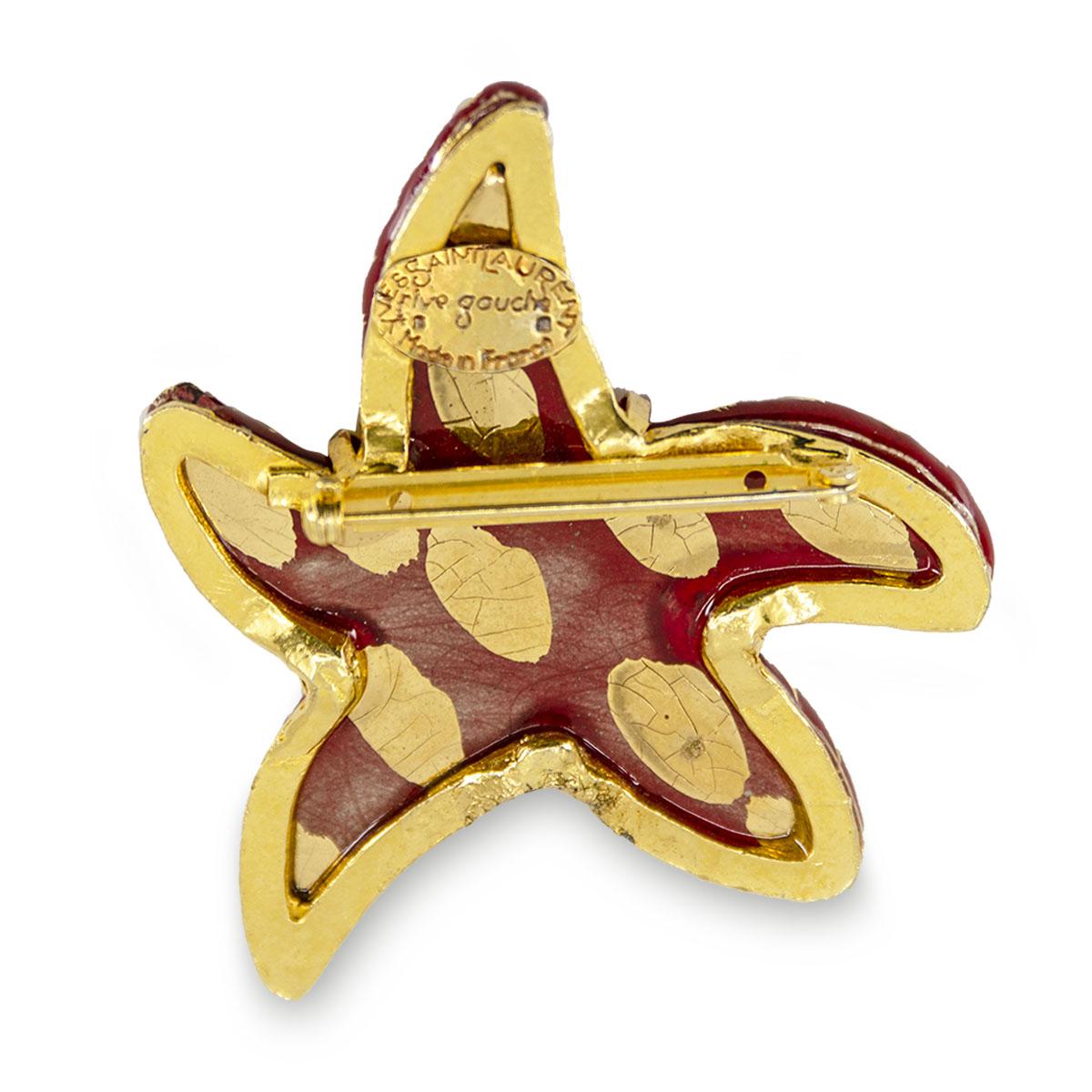 YSL starfish brooch