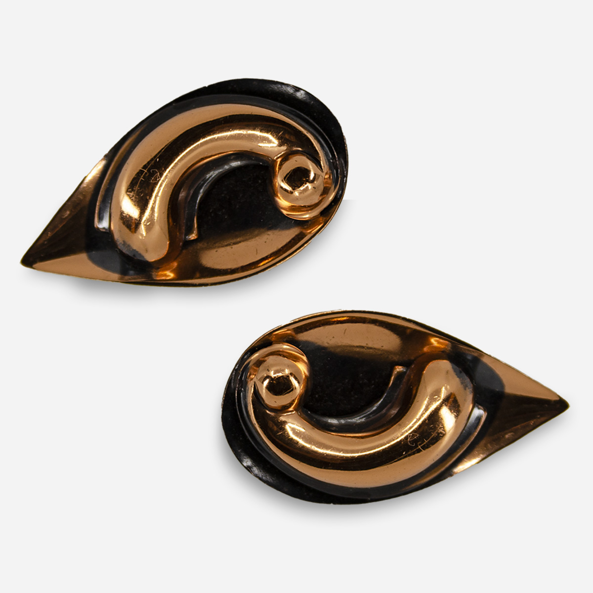 1950s copper earrings