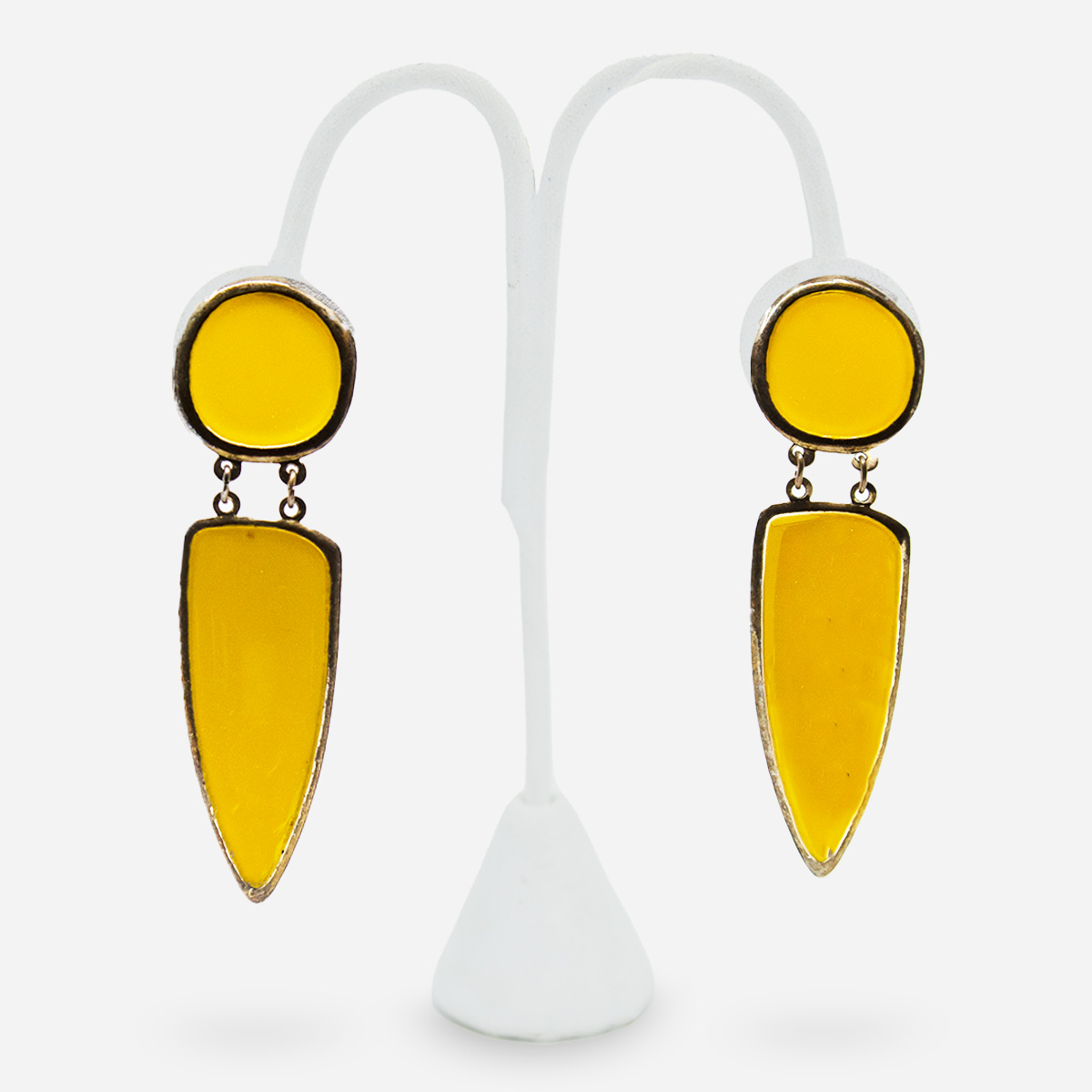 1980s yellow earrings