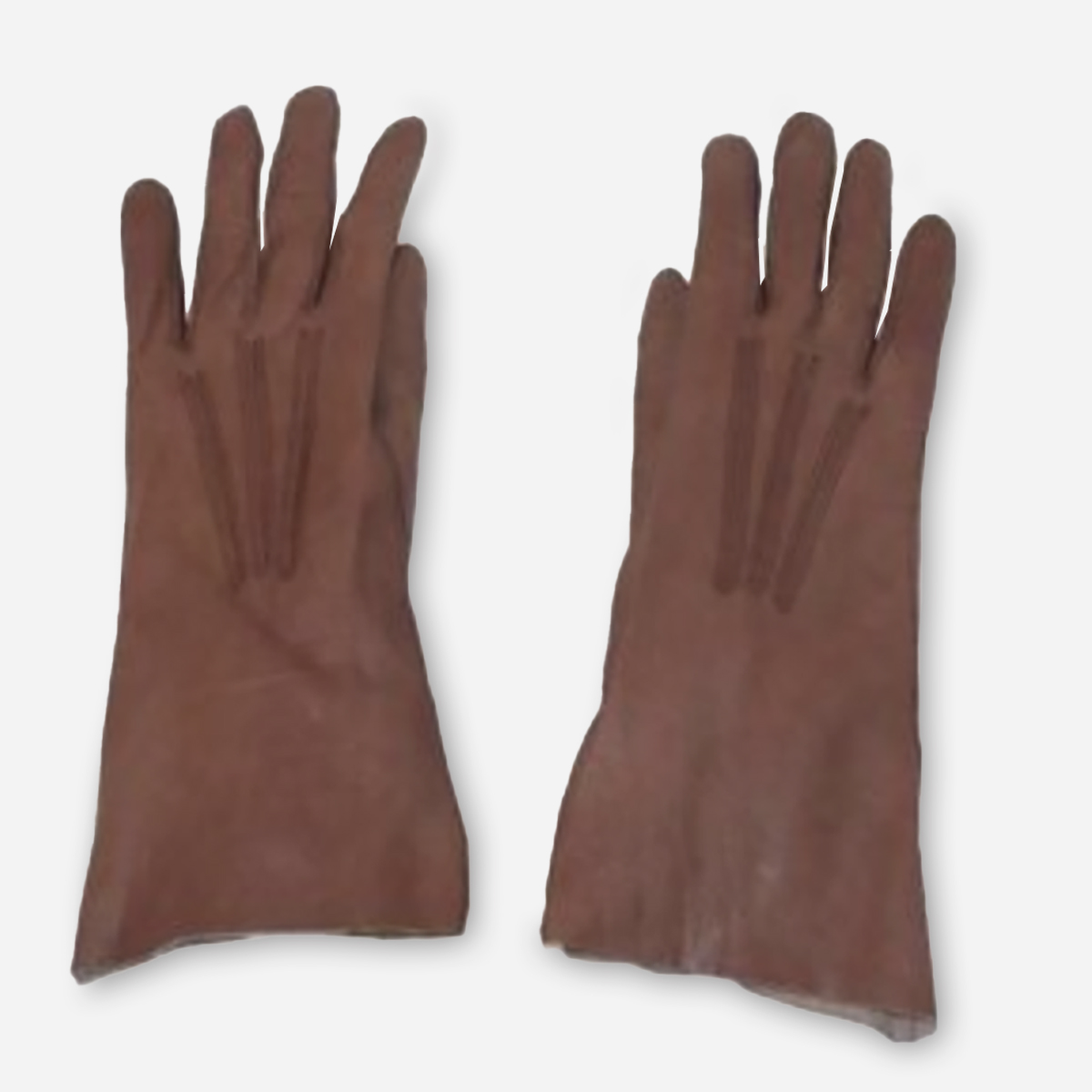 vintage brown kidskin gloves