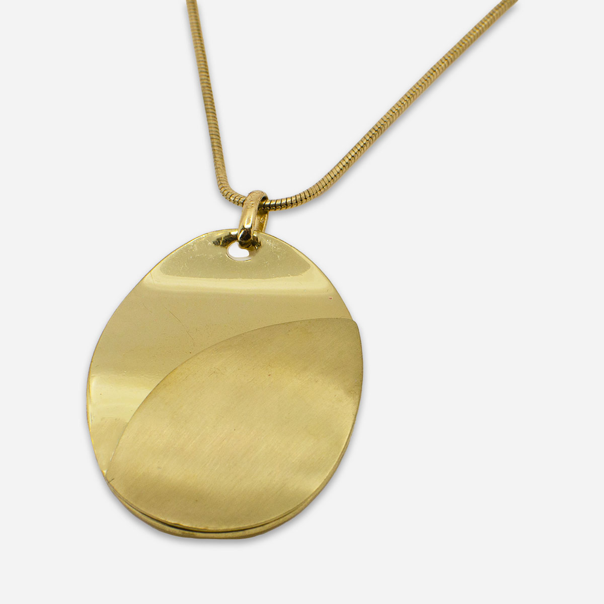 modernist gold pendant