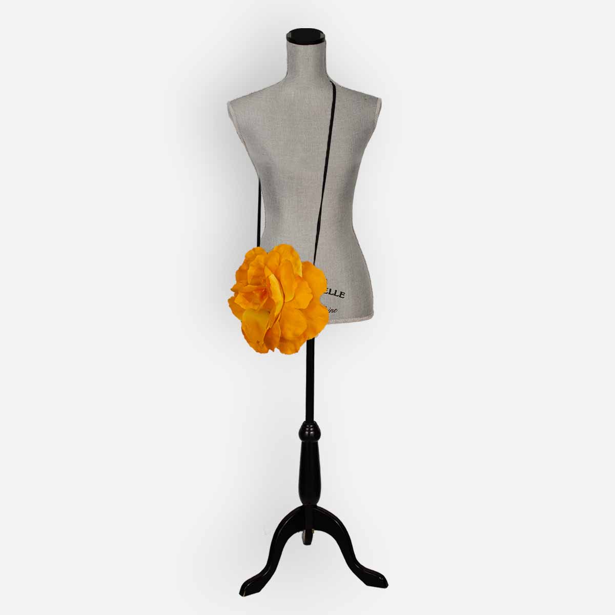 orange floral shoulder bag