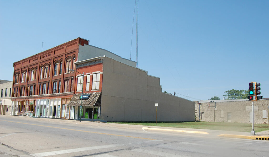 City block Chanute Kansas