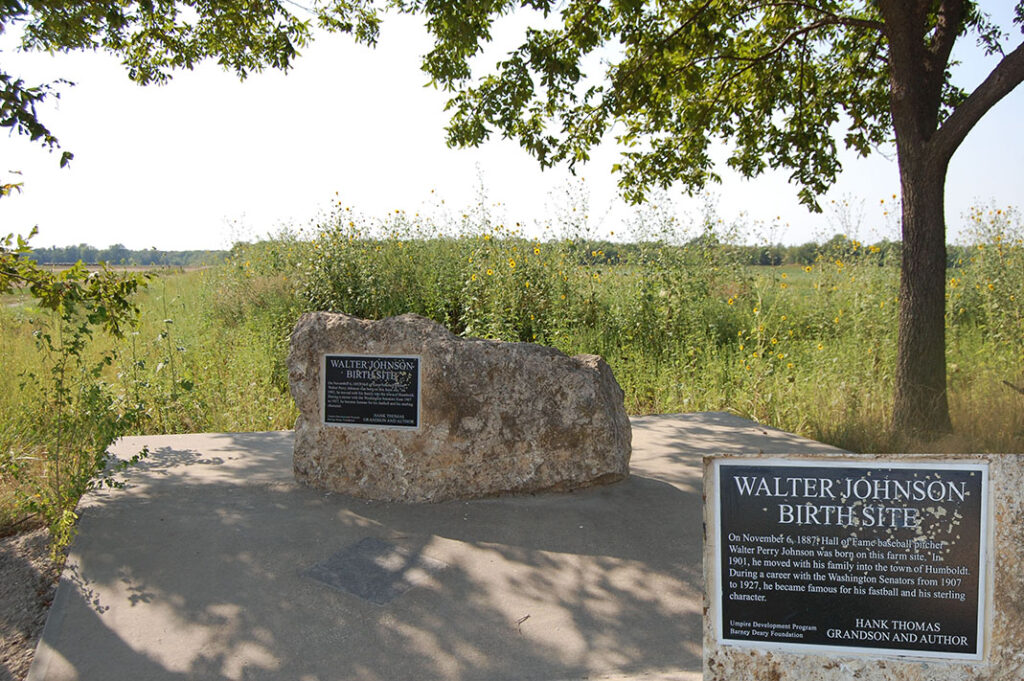 Walter Train Johnson Historical Marker, Humbolt Kansas