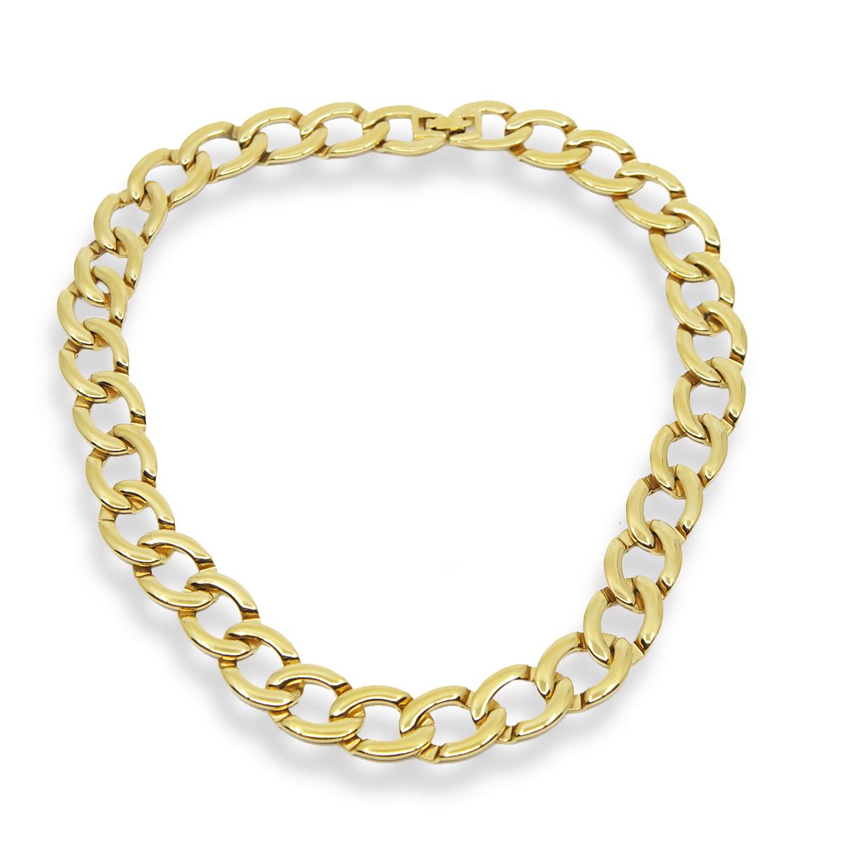 vintage Monet gold link necklace