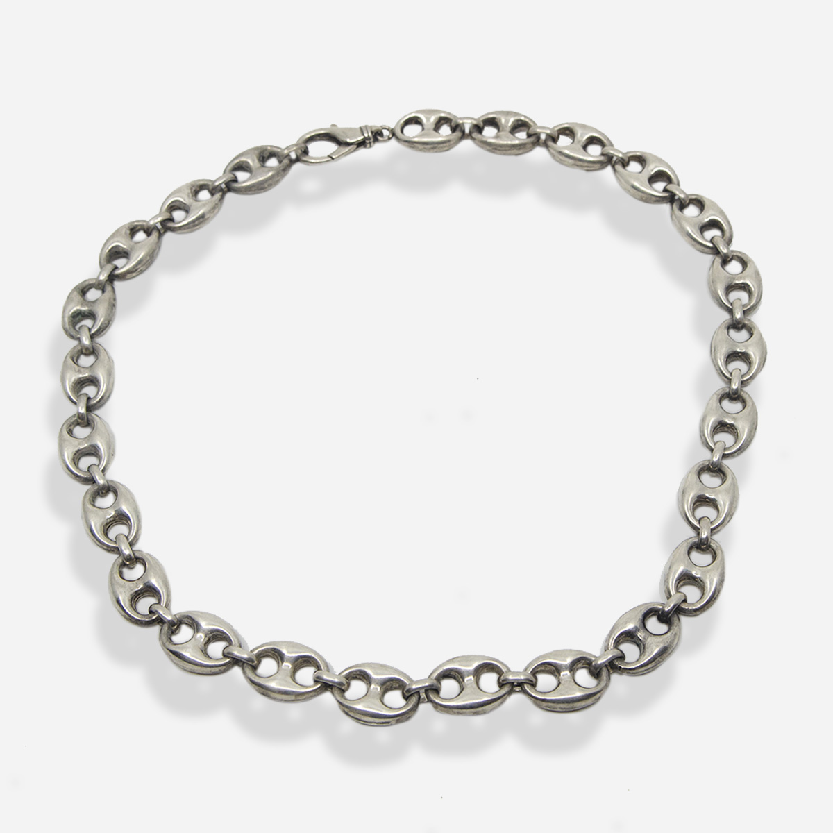 vintage Silver Mariner Link Necklace