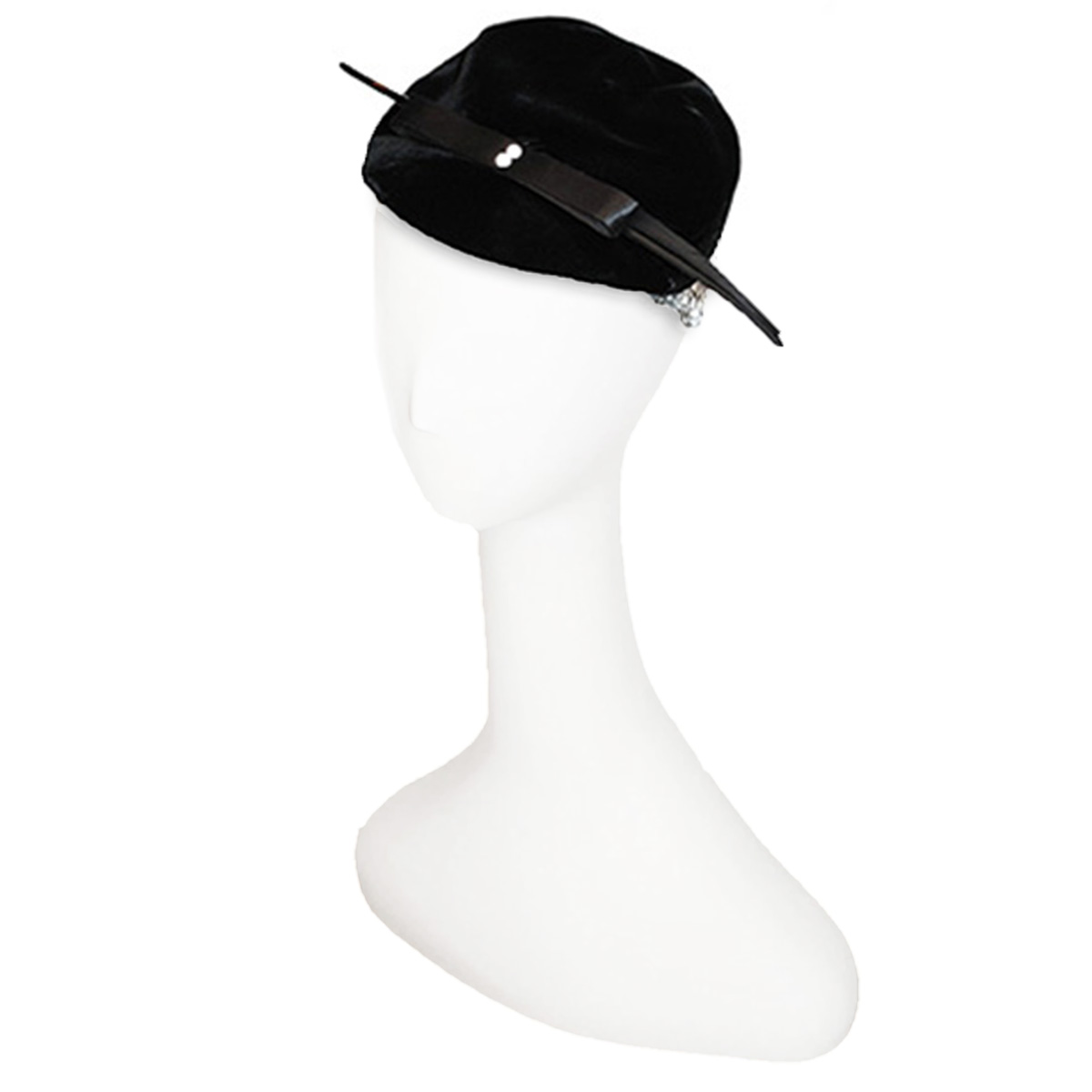 black velvet hat