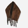 vintage brown mink stole, mink head