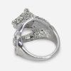 silver cyrstal ring silver crystal ring