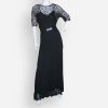 Black lace dress Long Black lace dress