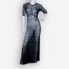 Black lace see through dress 1930s Sheer lace dress