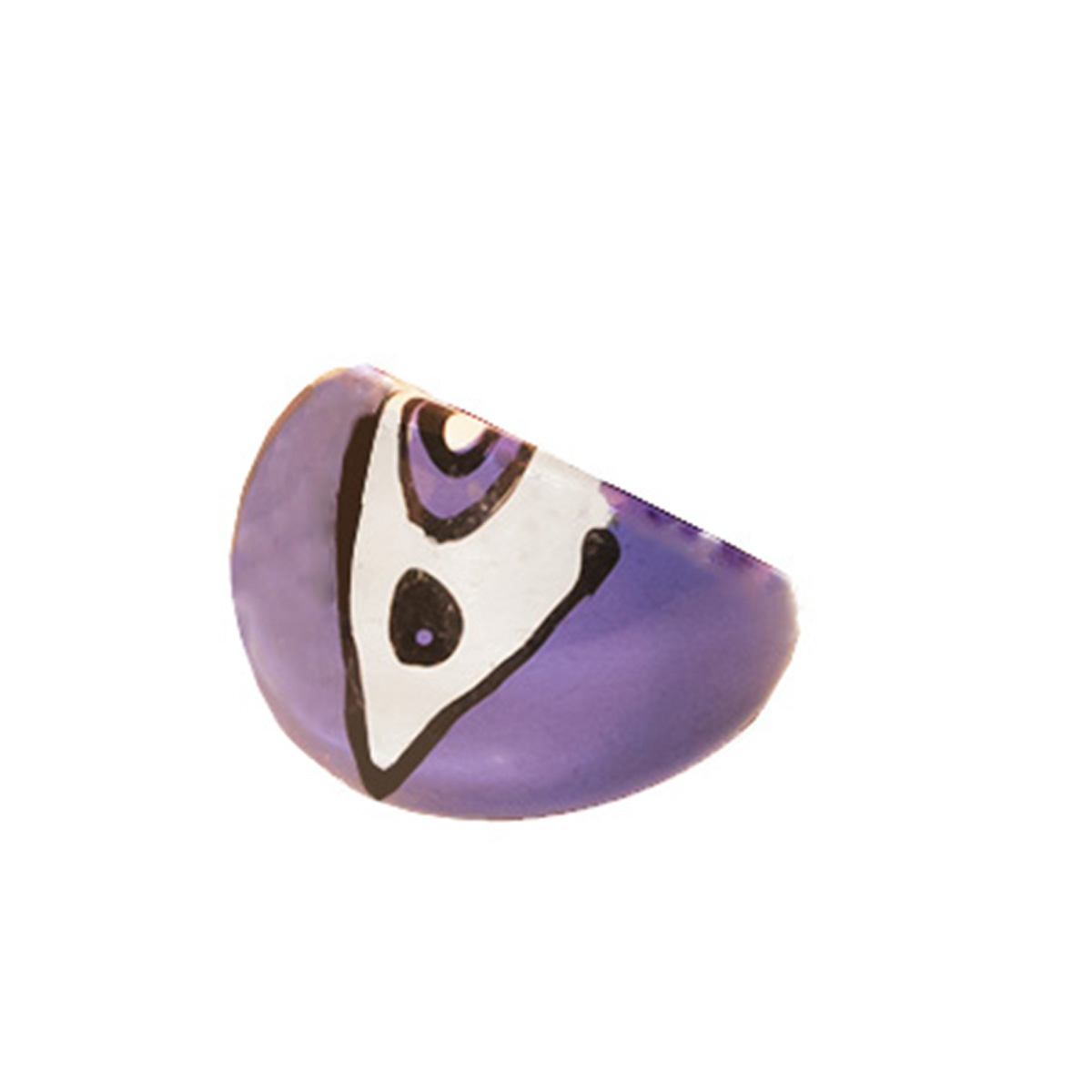 purple art glass ring