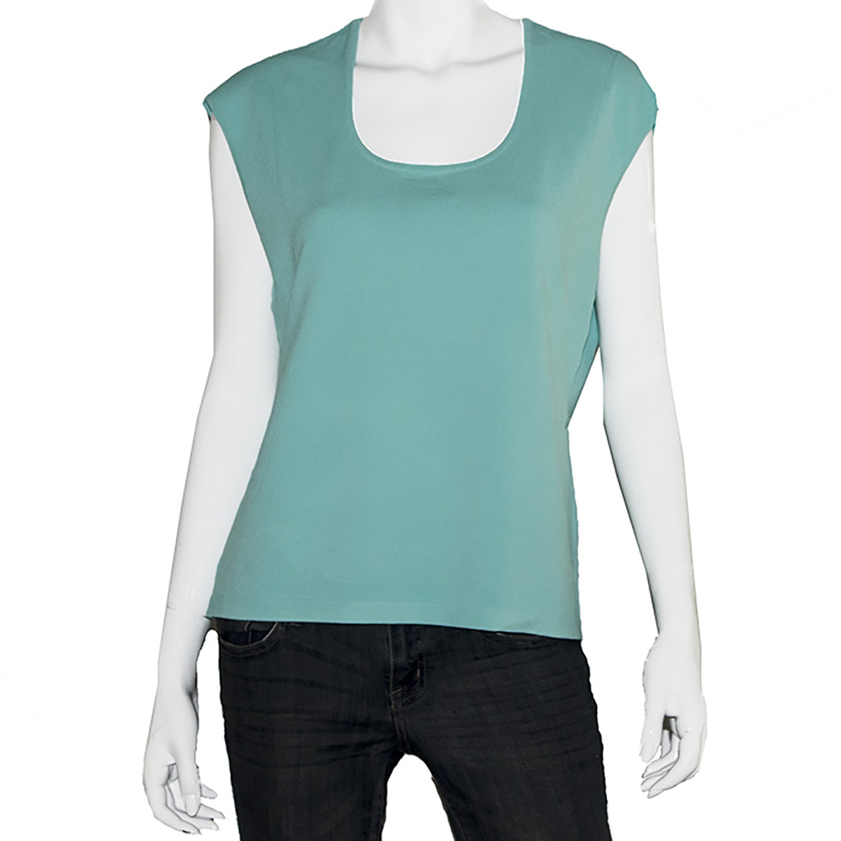Scoop neck blue shell
