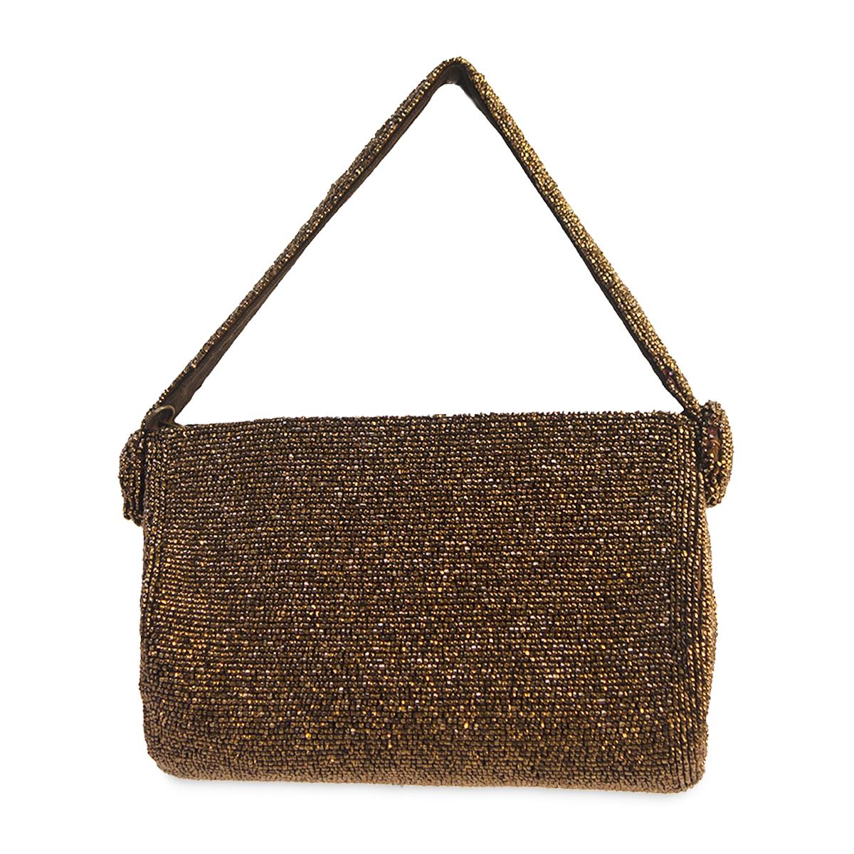 vintage Copper Beaded Handbag
