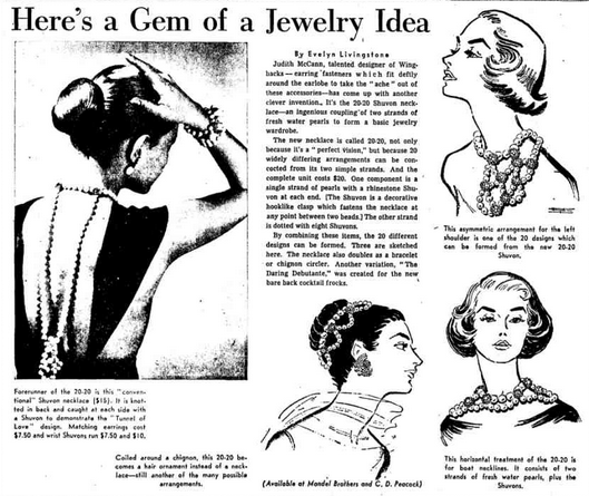 McCann shu on necklace ad 1957