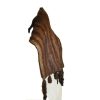 1930s Wild Brown Mink Stole with Head & Tails