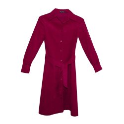 Halston Red Ultra Suede Trench Coat