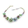 Vintage Glass Flower Choker Necklace & Bracelet Set, Prewar Germany Vintage Glass Flower Choker Necklace & Bracelet Set, Prewar Germany