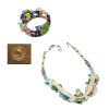 Vintage Glass Flower Choker Necklace & Bracelet Set, Prewar Germany Vintage Glass Flower Choker Necklace & Bracelet Set, Prewar Germany