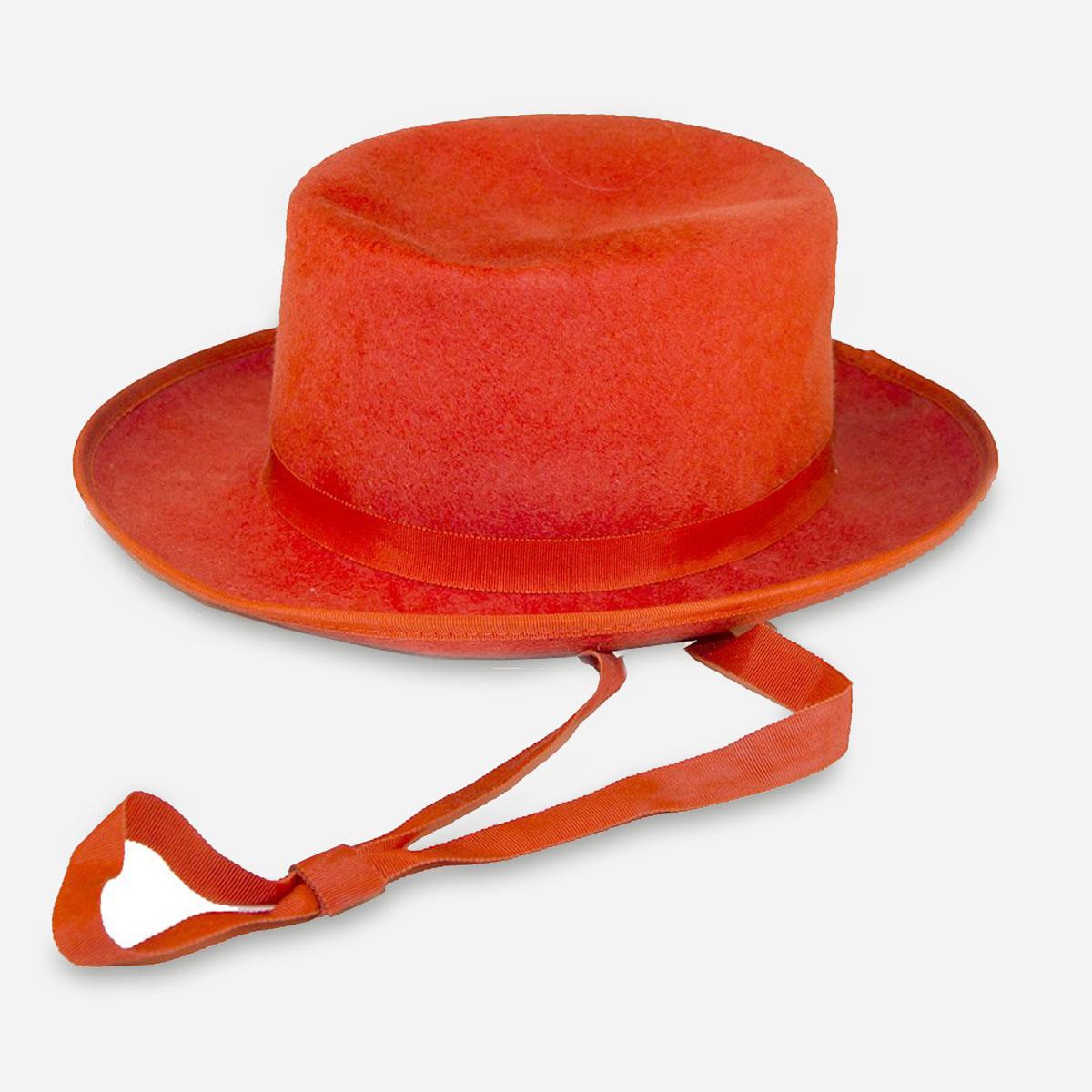 vintage orange wide brim hat
