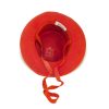 Vintage Orange Wide Brim Hat, Adjustable Tie, Ruth Gallin Millinery, Hat Size 20.5