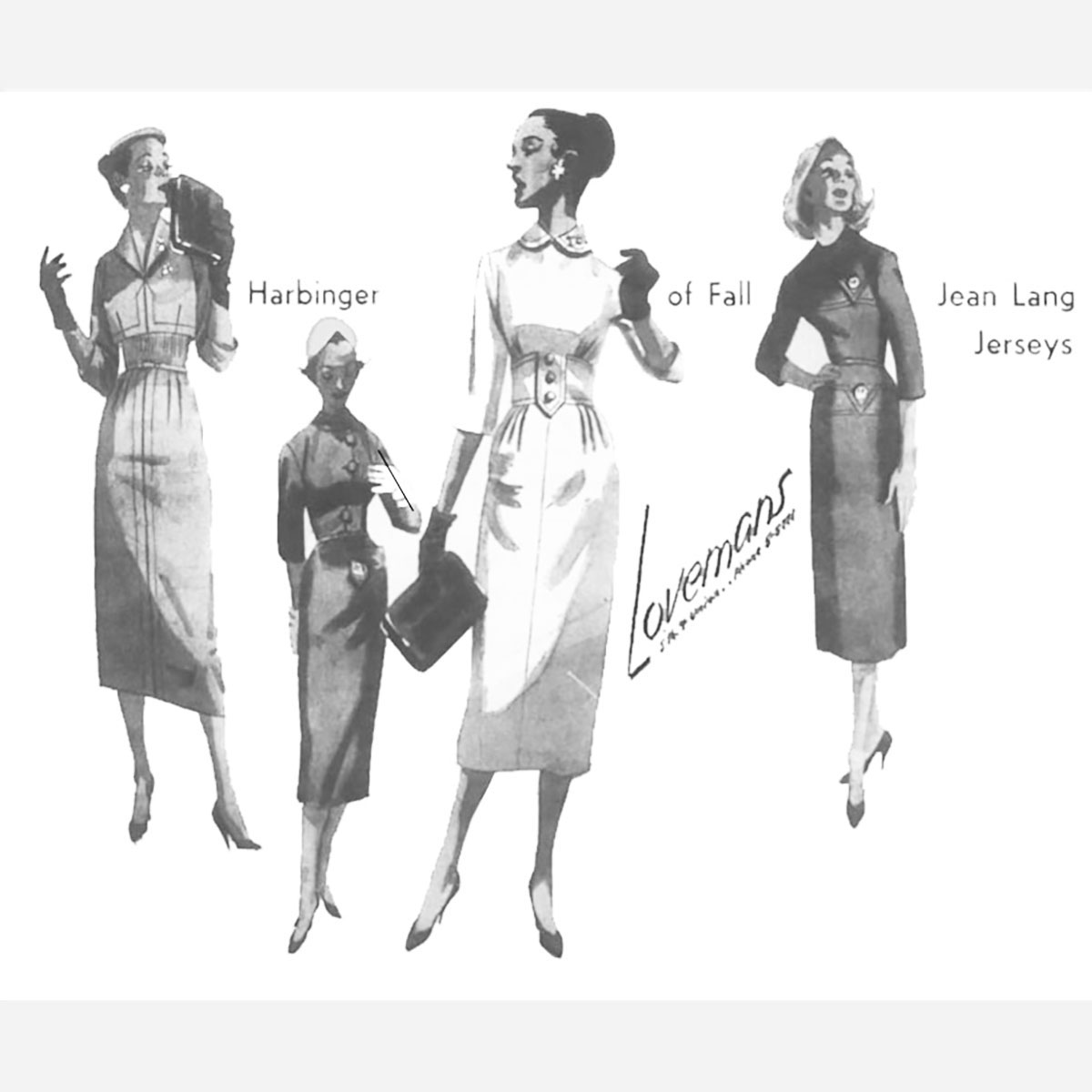 1950s Jean Lang dress advertisement