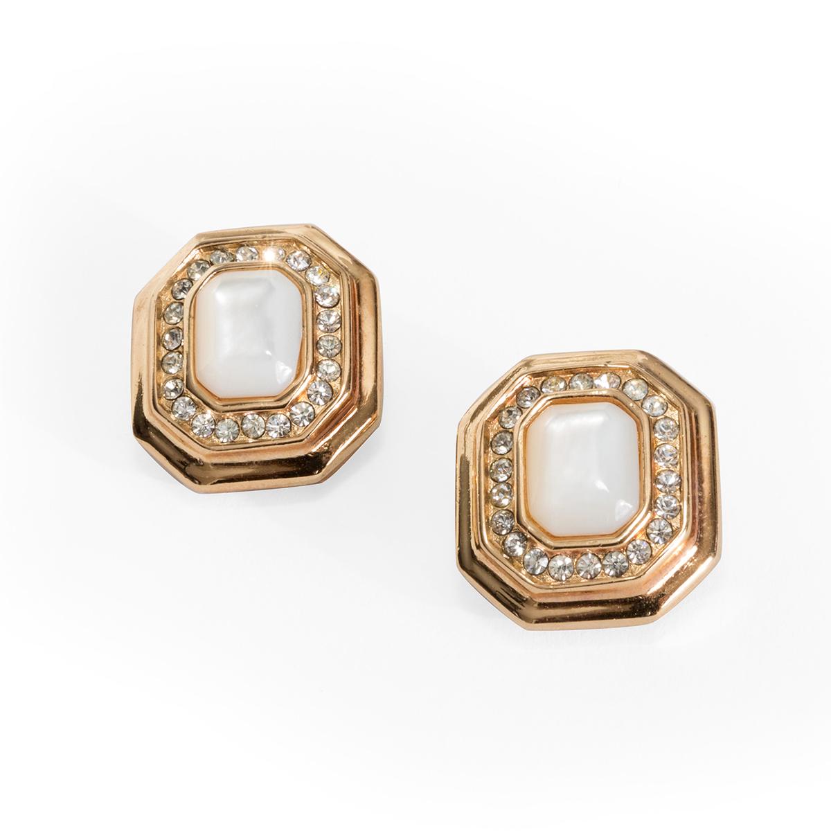 Dior Diamante & MOP Earrings