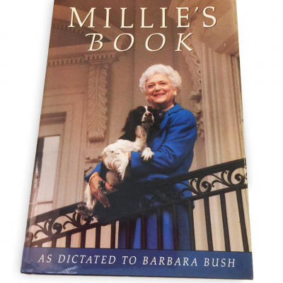 Barbara Bush and Millie
