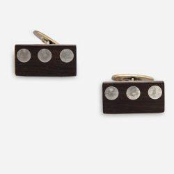 Wood and metal cufflinks