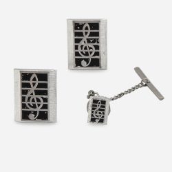 musical note cufflinks