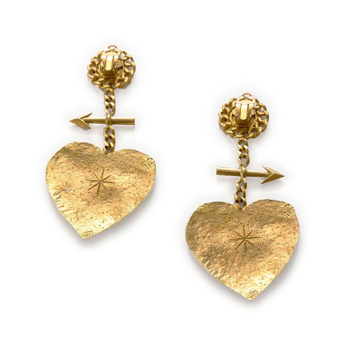 Chanel Vintage 95P Solid Heart CC Logo Stud Earrings – Boutique Patina