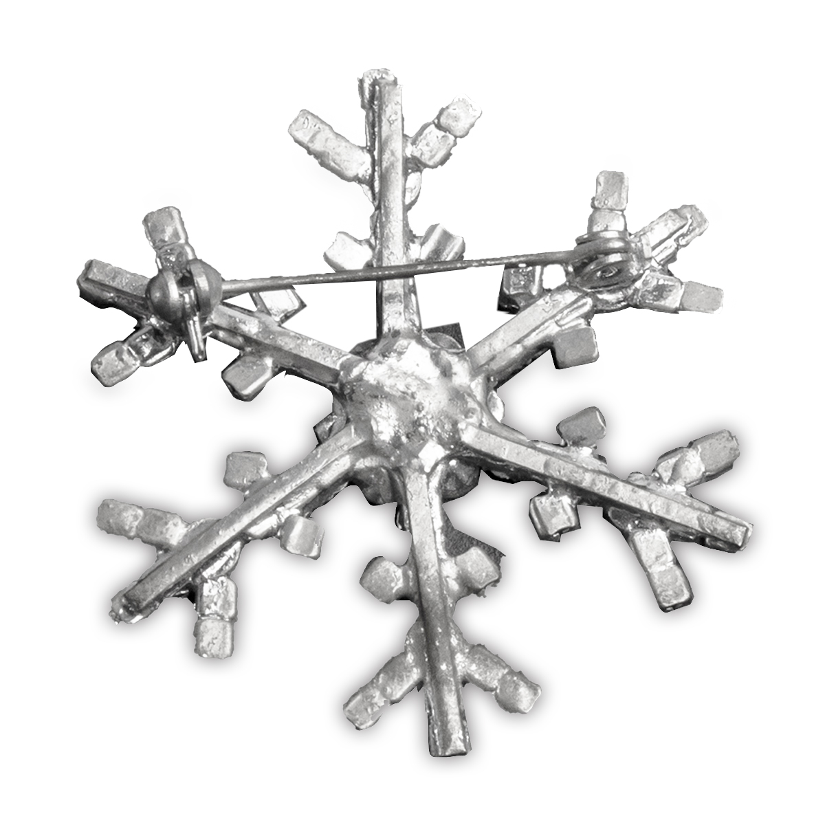silver snowflake pin