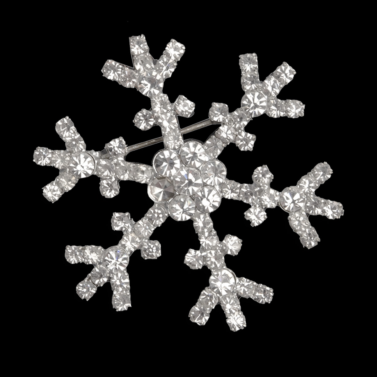 vintage rhinestone snowflake pin