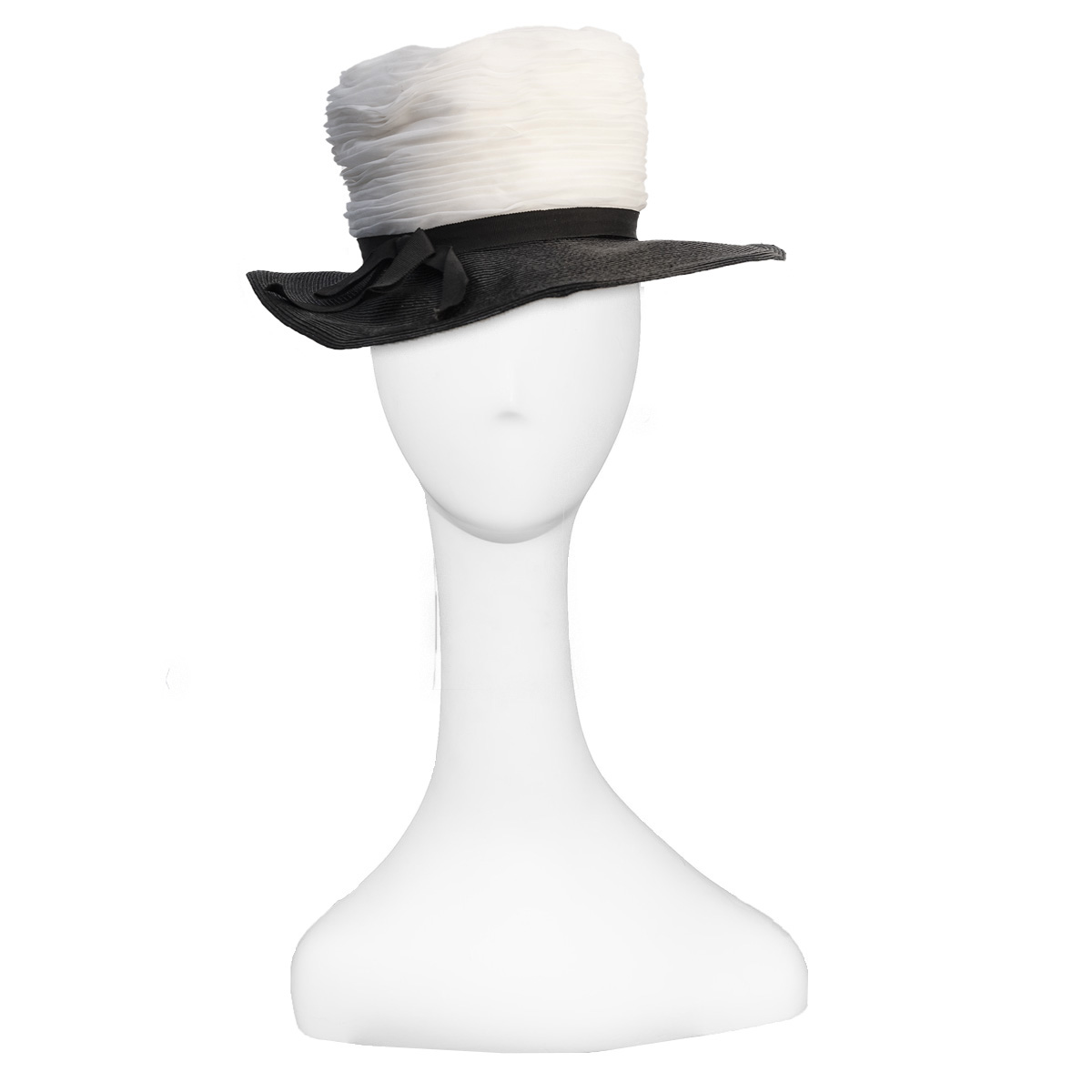 1960s black and white hat