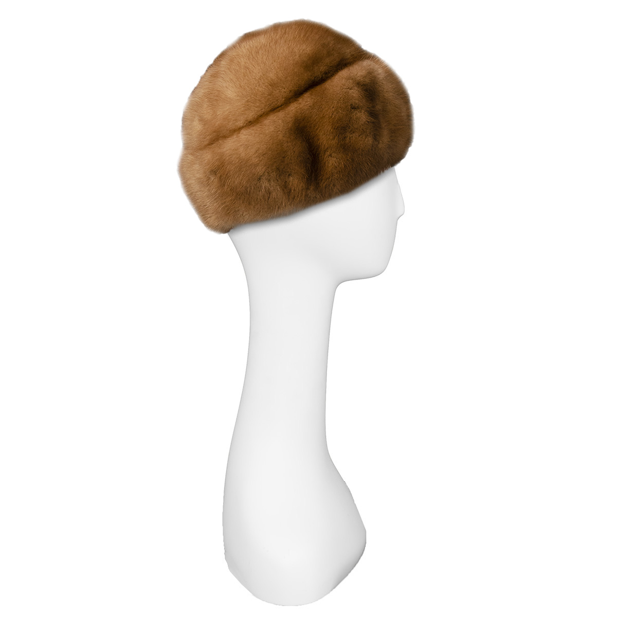 brown mink winter hat