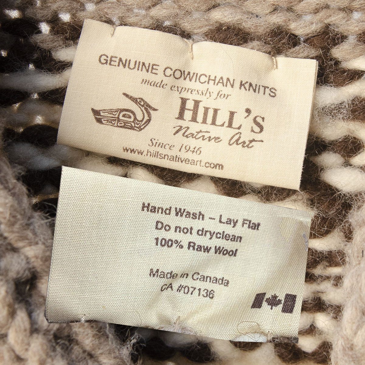 Canadian First Nations Cowchin Cardigan Sweater, Thunderbird Design
