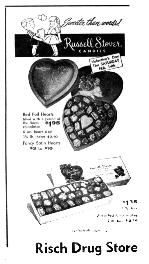 Happy Vintage Valentines Day from Russell Stovers