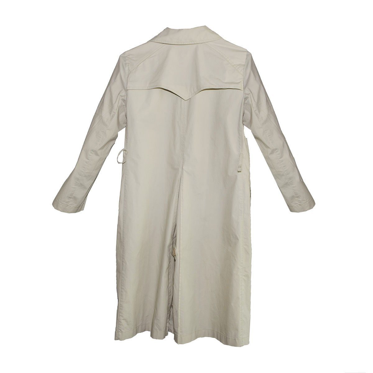 Vintage Donna Karan Tan Trench Coat, DKNY, Patch Pockets, Size 4