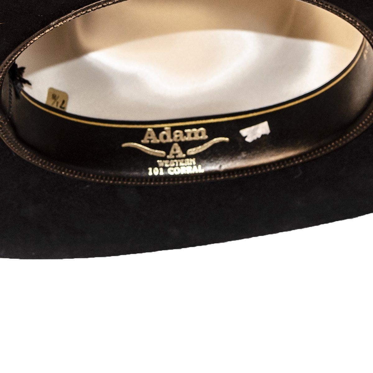Adam Hats Cowboy Hat, 5X Black Beaver Felt, Western 101 Corral, Size 7 1/8