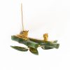 jade bamboo brooch