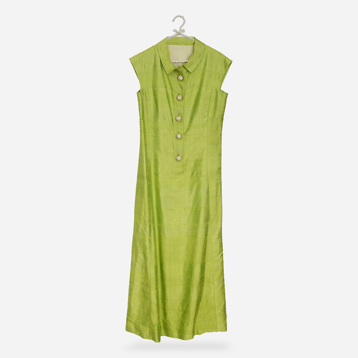 vintage 70s green long dress