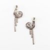 Vintage 80s Rhinestone Loop Dangle Earrings Vintage 80s Rhinestone Loop Dangle Earrings