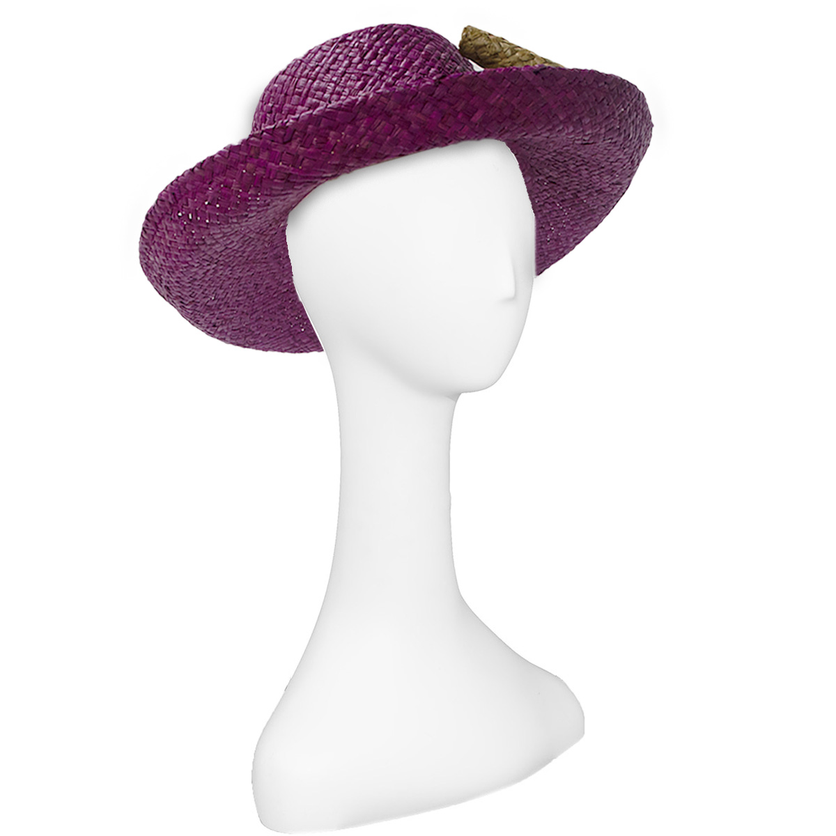 purple beach hat