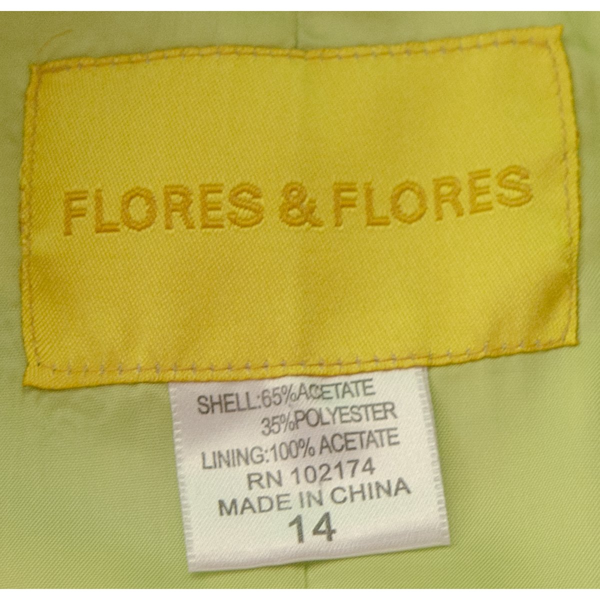 Flores & Flores Green Floral Jacket & Bustier, Size 14