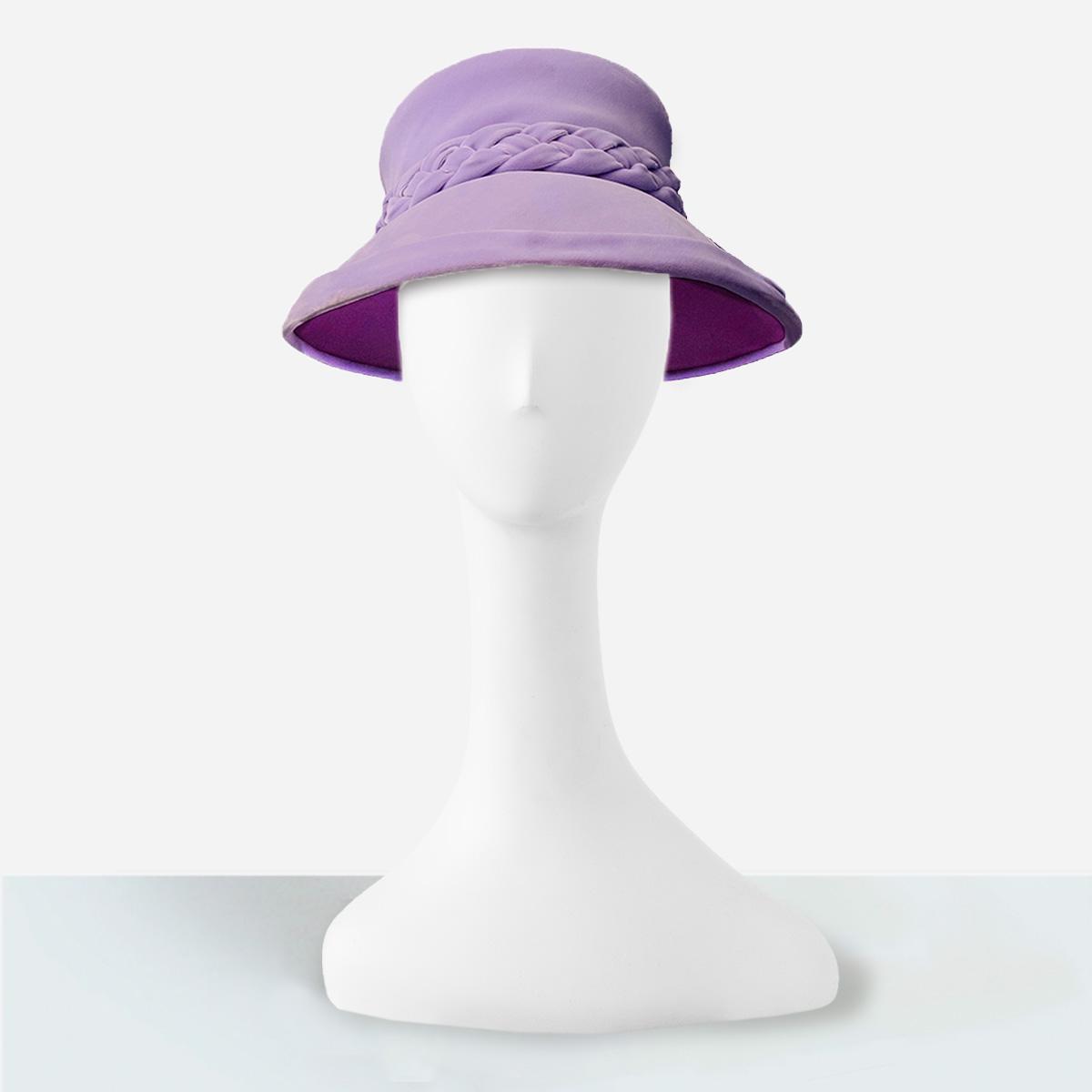 vintage lavender capeline hat