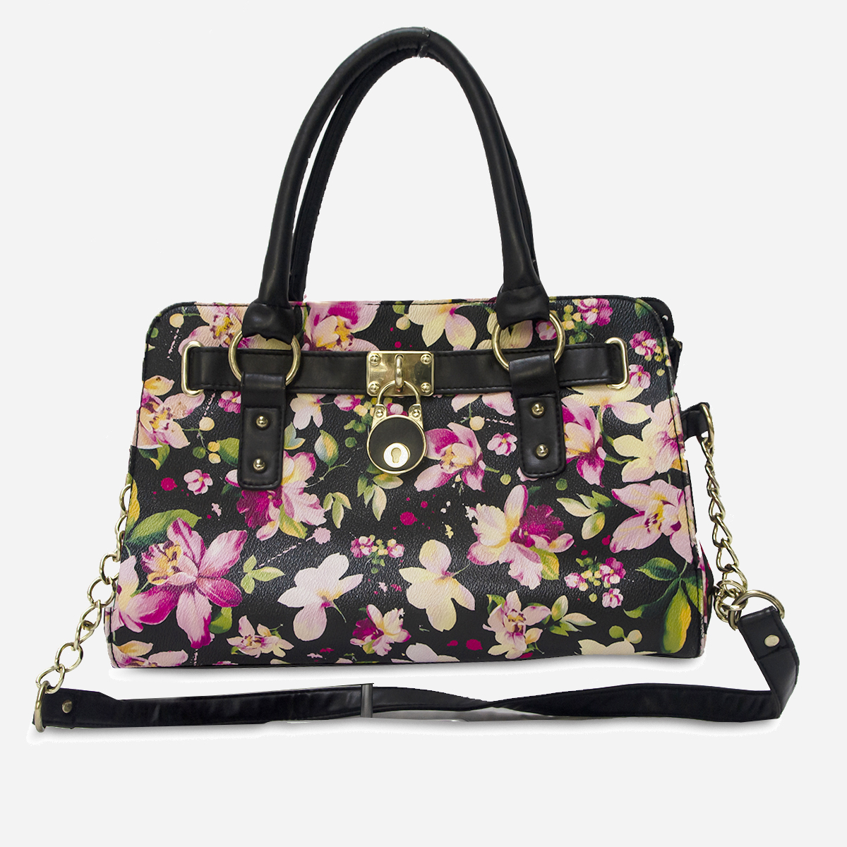 vinyl flower handbag. shoulderbag