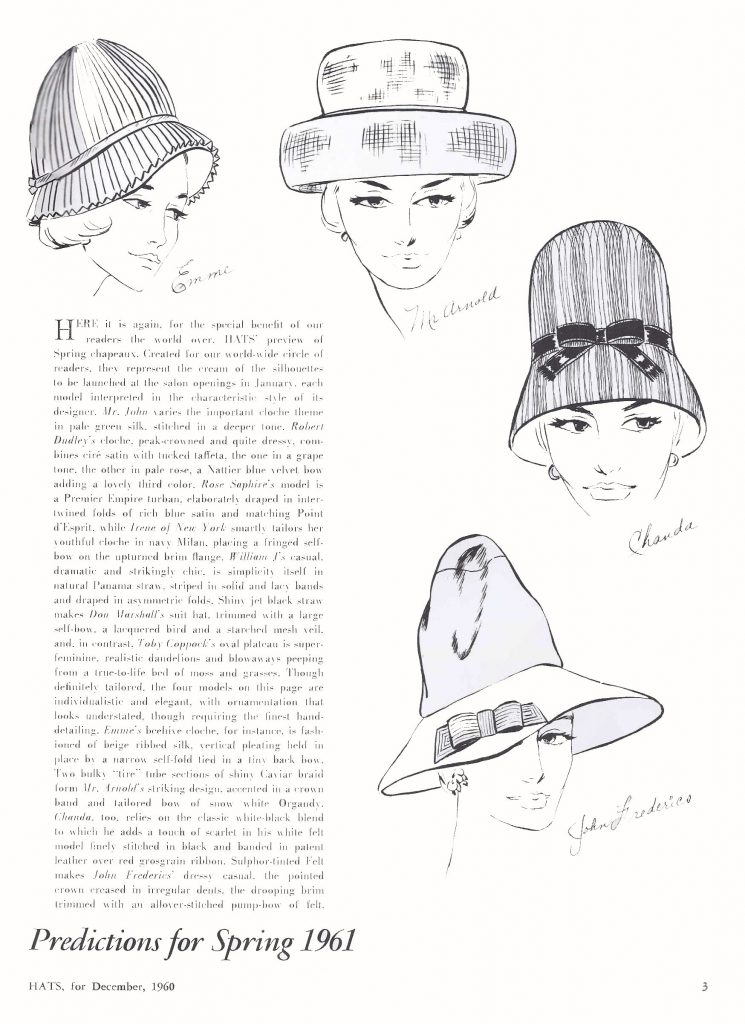 American Hat Designers 1961