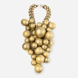 Gold ball statement necklace