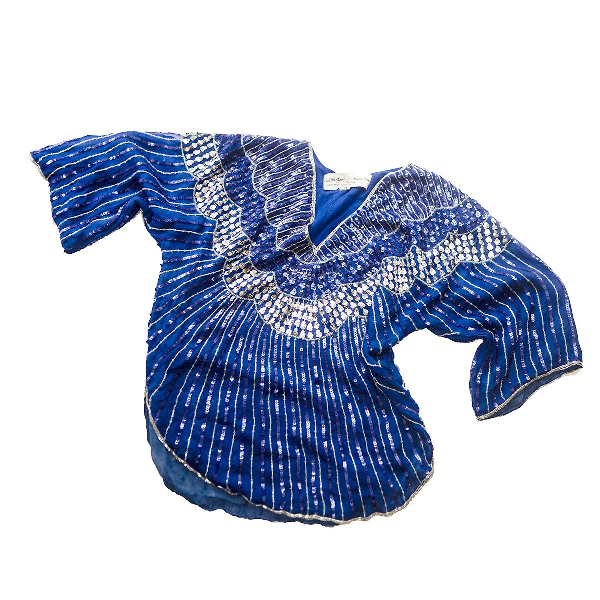 Blue sequin top by Judith Ann Creations